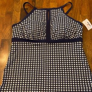 Size 12 keyhole high neck tankini lands end